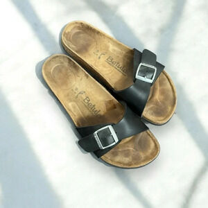 Betula Birkenstock Black Leather Sandals 9